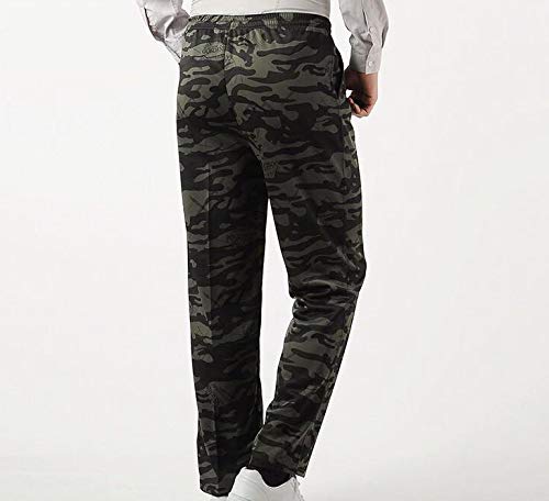 Men\'s Active Pants Camouflage Printed Casual Pants Elastic Straight Work Trousers Sweatpants for Training Camping Mountaineering