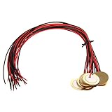 Vktech 12Pcs 27mm Piezo Discs with Leads Mic Drum Trigger Acoustic Pickup CBG Guitar