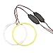 GrandviewTM 2X 70mm 60SMD COB Led Angel Eyes Headlight Halo Ring Warning Lamp (Blue)