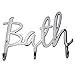 Comfify Modern Style Bath Wall Mount Towel Holder and Robe Hook - Hand-Cast Aluminum Bathroom Hanger Decor w/3 Hooks for Towels, Robes, Clothing - Silver Color