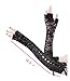 Gauss Kevin Black Nylon Lace Gloves Long Fingerless Gloves UV Protection Party Wedding
