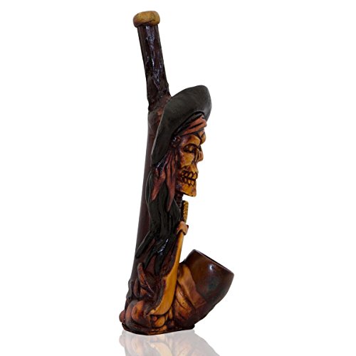 Handmade Tobacco Pipe Horror Movies 2 Hand Painted Art Collectible (Sword Skull 2)