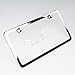 KA Depot New Stainless Steel Slim Chrome Mirror Universal Fit License Plate Frame w/Screw Caps - 2 Holes