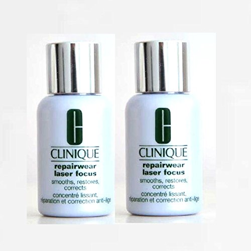Lot of 2 Clinique New Released Repairwear Laser Focus Smooths, Restores, Corrects 0.5ozx2=1 Oz (Equal 1 Full Size, Retail Value $49.5)