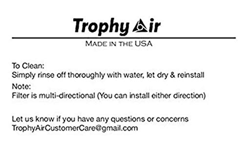 Trophy Air Electrostatic Air Filter Replacement 20x25x1 | HVAC Conditioner Purifier | Purify Allergens for Cleaner, Healthier Home Environment | Replacement AC Furnace Air | Made in The USA (20x25x1)