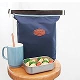 YJYdada Waterproof Thermal Cooler Insulated Lunch Box Portable Tote Storage Picnic Bags (Navy)