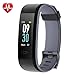 YAMAY Fitness Tracker, Heart Rate Monitor Watch Fitness Watch Activity Tracker IP68 Waterproof Pedometer with Step Counter Sleep Monitor 14 Sports Tracking for Women Men Kid (Color Screen) (Gray)