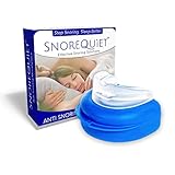 Anti Snoring Mouthpiece Custom Guard Sleep Aid Snore Stopper Solution by SnoreQuiet - Pure Pro Nighttime Mute Sleep Relief Mouthguard & Bruxism Anti Snore Device Night Guard (2018) (1 Device)