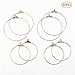Fciqven 40Pcs Round Beading Hoop Earring Finding Jewelry Finding for Earring Jewelry Making(Gold&Silver)