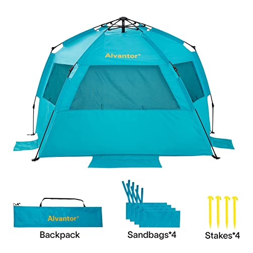 Alvantor Extra Large Beach Tent Super Bluecoast Beach Umbrella Outdoor