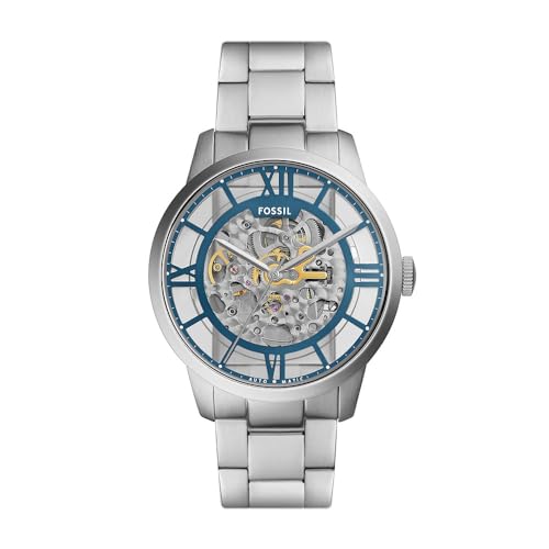 Fossil Townsman Watch for Men, Automatic three hand movement with Stainless steel or Leather Strap