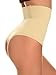 Yulee Womens High Waist Thong Shapewear Waist Cincher Girdle Boyshorts Nude, L