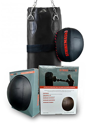Portable Punching Bag Trainer - Heavy Duty Punch Simulator for Boxing, MMA, Muay Thai, Jiu Jitsu, Combat Sports, Anti Stress Session, Fitness Training for Kicks, Jabs, Punches and Hits- strikeMMAsk