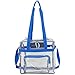 Eastsport Clear Stadium Approved Tote, Blue