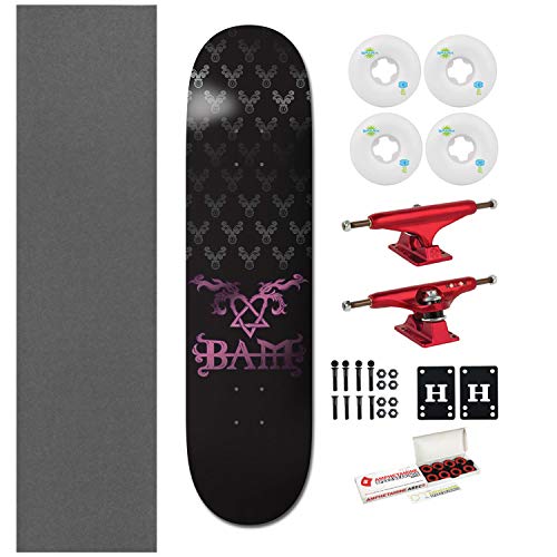 Bam Heartagram Black 8.0" With Independent Trucks, Ricta Whe