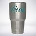 Your Name Text Custom Decal for YETI Rambler Tumbler 20 oz 30 oz Sticker - You pick Font