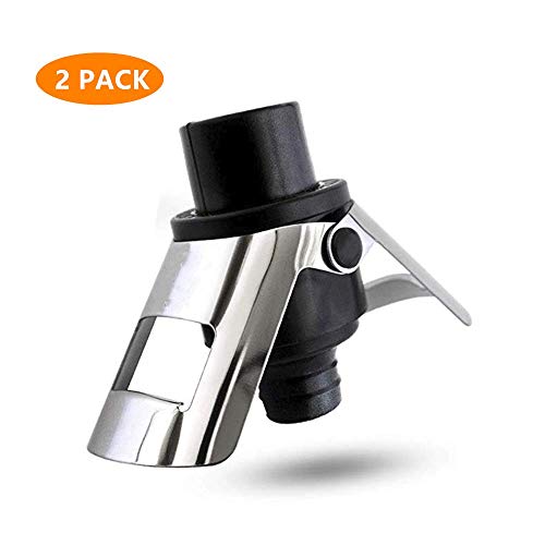 Champagne Stopper, Built-in Pressure Pump and Wing Lock for Sparkling Wine, Prosecco, Cava and Champagne, Keeping the Buzz in the Foam, By JSDOIN - Thumbnail 5