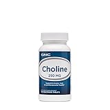 GNC Choline 250mg Brain, Liver & Cardiovascular Health, Tablets, 100 ea