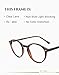 TIJN Blue Light Blocking Glasses Men Women Vintage Thick Round Rim Frame Eyeglasses (00076103)