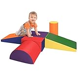 Dream Tree [Set of 6 Easy Care, Non-Toxic CPSIA Compliant Crawl and Climb Toys Soft Foam Blocks for Toddler, Baby, Kids, and Preschool