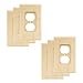 Franklin Brass Wood Square (6-Pack) Outlet Covers Unfinished Wood 1-Gang Wall Plate Single Duplex Electrical Guard W10397V-UN-R