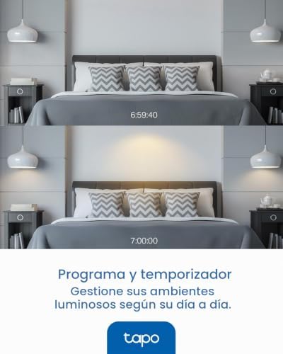 Lâmpada WiFi L430P Smart P45, soquete E14, 470 lúmens, 16 milhões de cores, regulável, temporizador e temporizador, monitorização de energia, compatível com Alexa, Google Assistant e Samsung