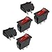uxcell 5 Pcs 3 Pin SPST On/Off Rocker Switch AC 16A/250V