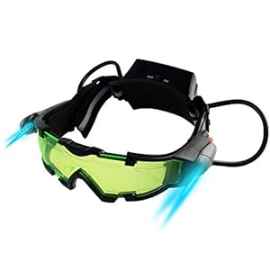 Yolyoo Night Vision Goggles,Spy Googles Spy Gear Adjustable Kids LED Night Goggles Flip-Out Lights Green Lens for Racing…