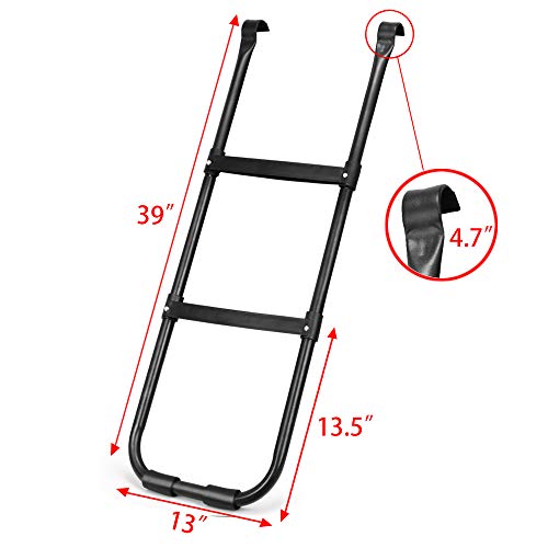 6 Gardenature+Trampoline+Ladder+2+Wide+Step+Ladder+Black