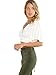 Milumia Women's Sexy Deep V Neck Short Sleeve Crop Tops Beige M