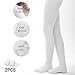 Tights for Girls Ballet Leotards Toddler Dance Leggings Pants Footed Kids,White - 2 Tights,8-10 Years