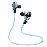 Bluetooth Headphones, Ixir Qy7 Plus Sport Running Wireless Earbuds Earphones Earpods with Microphone (Blue)