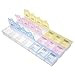 LOHOME® Weekly Pill Organizer, 7 Day 21 Slots Pill Medicine Storage Box Three-time-a-Day Pill Detach Case Weekly Medtime Planner for Medications Supplements and Vitamins (Blue + Pink + Yellow)