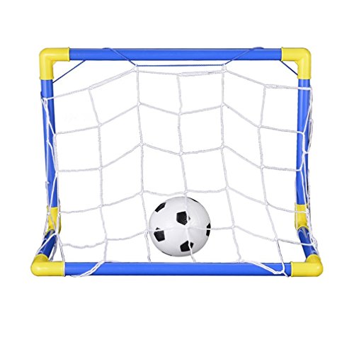 Folding Mini Football Soccer Goal Post Net Set with Pump Kids Sport Indoor Outdoor Games Child Birthday Gift Plastic