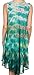 Sakkas 15803 - Nora Sleeveless Embroidered Short Tie Dye Caftan Dress/Cover up - Teal - OS