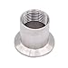 DERNORD Sanitary Female Threaded Pipe Fitting to 1.5 Inch TRI CLAMP (OD 50.5mm Ferrule) (Pipe Size: 1