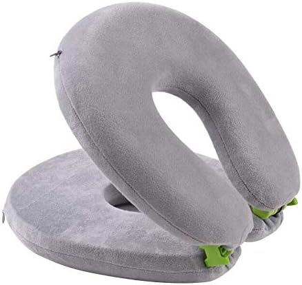 Funarrow Travel Pillow Neck & Head Support Pillow, Comfortable Home Office Travel Multi-Function Folding Pillow