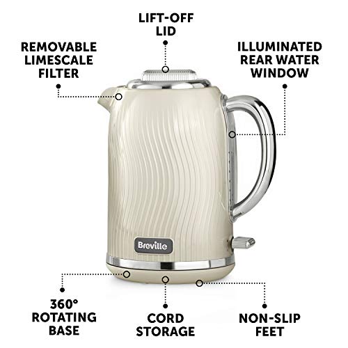 Breville Flow Kettle and Toaster Set with 4 Slice Toaster and Electric