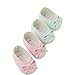 American Fashion World 2 Pack of Bow Flats: White and Pink- Fits 14" Wellie Wisher Dolls | 14'' Inch Doll Accessories