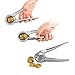 New Star Foodservice Allow Die Cast Zinc Alloy Nutcracker Walnut Clamp Plier with Soft Rubber Grips, Full Size, Silver