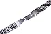 GOOQ New Solid Stainless Steel Watchband Wristband for Samsung Galaxy Gear 2 R380 Neo R381 Live R382 Smart Watch Strap Compatible with LG G Watch W100/W110 Smart Watch (Brushed Stainless)
