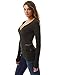PattyBoutik Women's V Neck Embellish Buckle Wrap Blouse