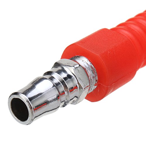 Red Plastic Handle Angled Bent Nozzle Air Duster Blow Gun Cleaner - Thumbnail 3