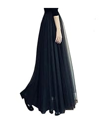 lapiness dama Largo Tutu Falda de tul Full longitud de tobillo una línea Falda Maxi Fiesta de Boda