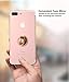 Phone Ring Finger Holder, Stand, Mirror - MAXIMEST 360 Rotation Grip and Kickstand Accessory, Compatible with All Smartphones, iPhone, Samsung Galaxy S, Note, Z Fold, Flip, Tablets, iPad (Rose Gold)