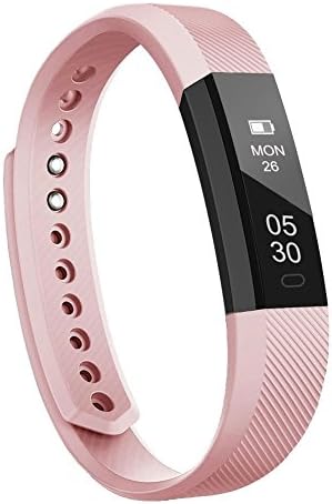 Fitness Tracker, Pink Smart Sport Fitness Tracker with Waterproof Touch Screen for Step Distance Calories Sleep Pedometer Remote Camera Shoot