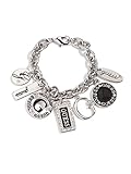 GUESS Factory Women's Silver-Tone Enamel Plates Bracelet, NS