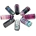 Rockcloud Flourite Healing Crystal Point Faceted Prism Wand Carved Reiki Stone Figurine