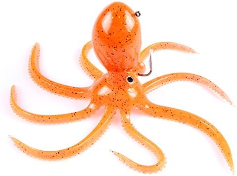 7.87" Simulation Octopus Jig Head Soft Bait Long Tail Lure For Saltwater Fishing Mahi Tuna Marlin Sails Wahoo
