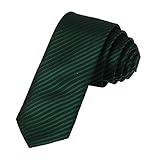 DAE2025 Teal Black Beautiful Slim Tie Matching Gift Box Set Stripes Slim Tie For Men ST By Dan Smith, CID-046-05 ,One Size
